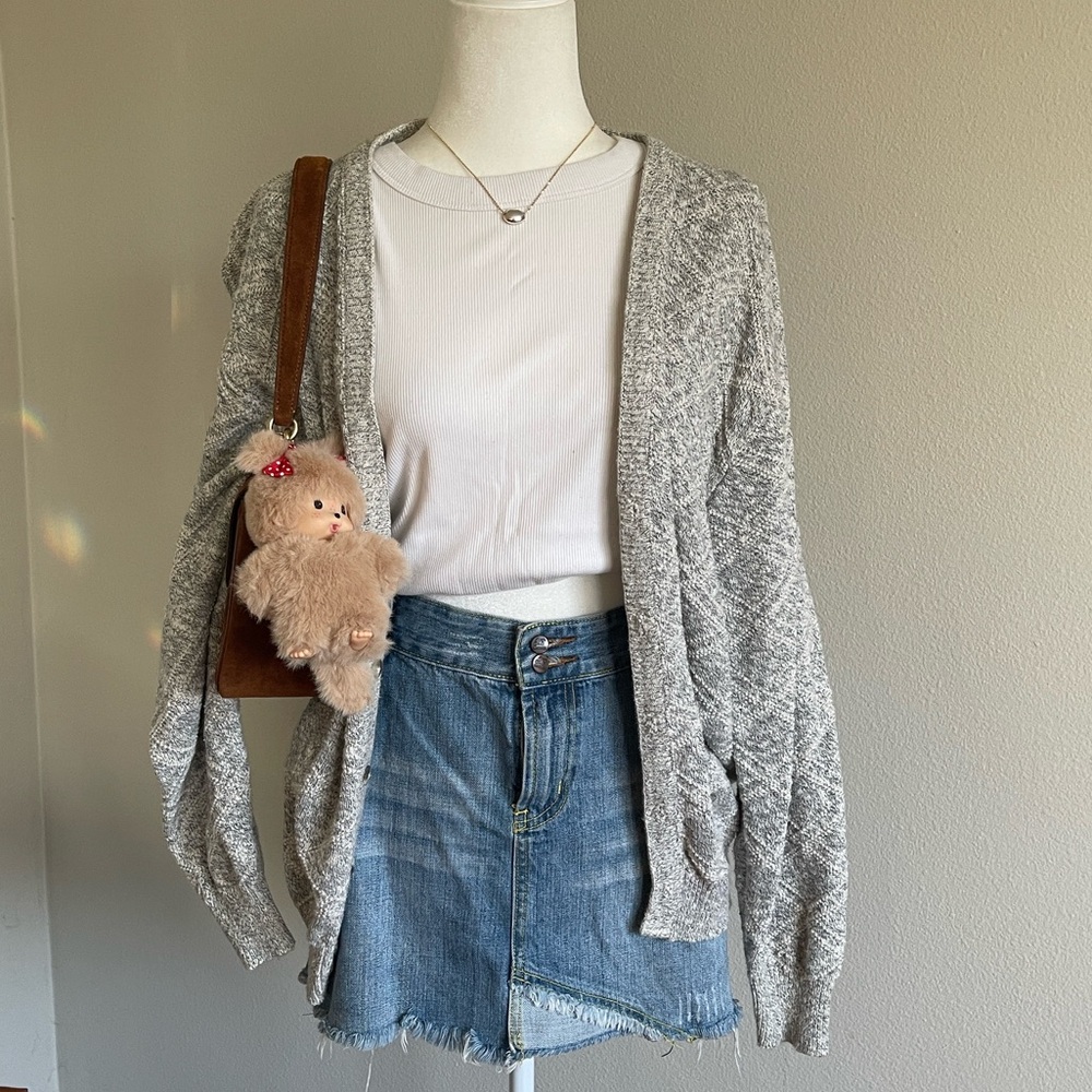 Gray Women's Sweater Cardigan Size M